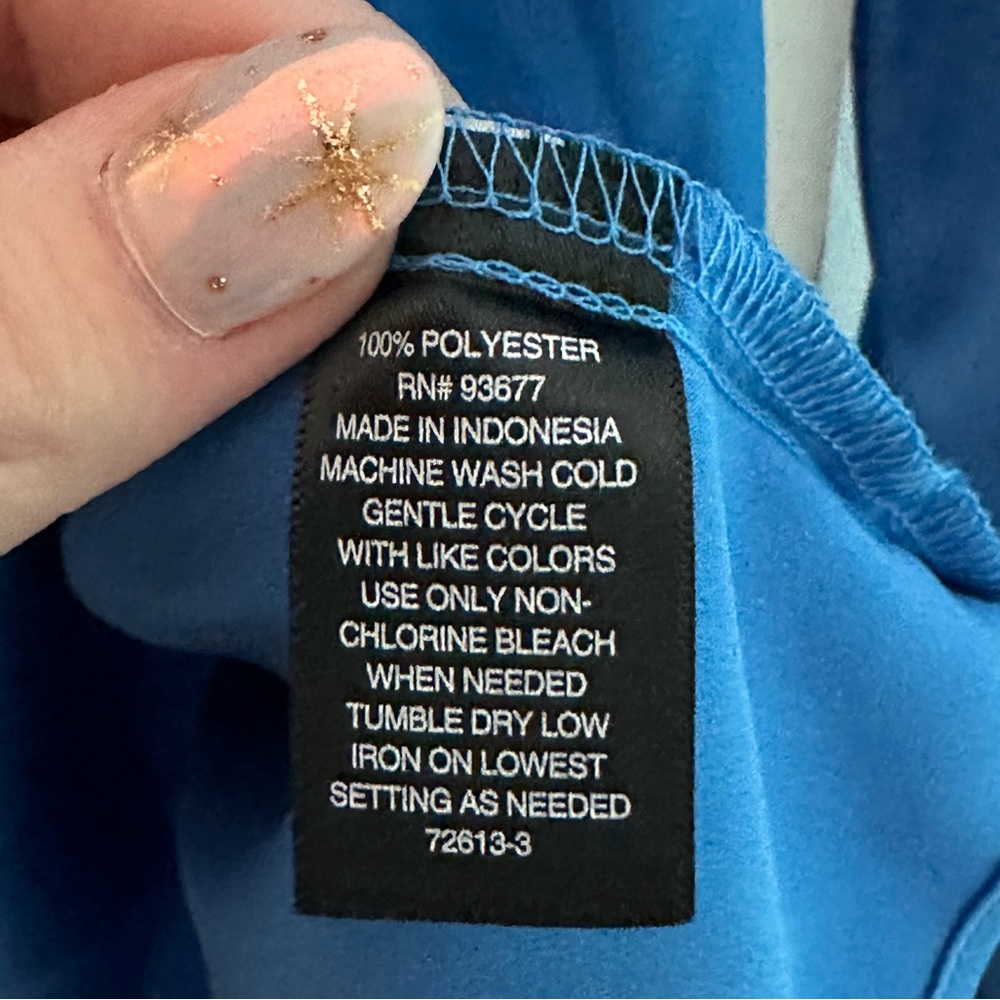 NWT silky blue Worthington top - Picture 4 of 5